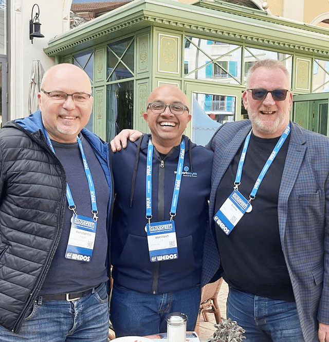 Abhilash with delegates at CloudFest