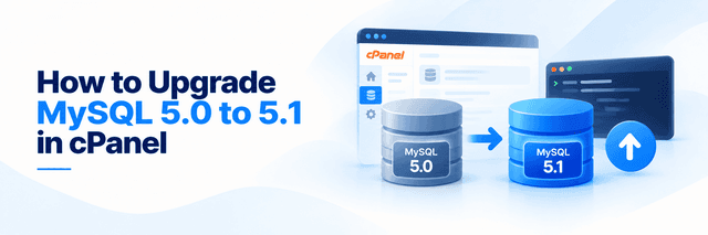 How to upgrade MySQL 5.0 to MySQL 5.1 in a cPanel server